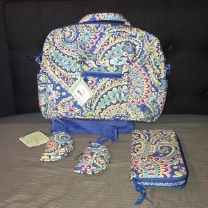 VERA BRADLEY Work/Travel Bundle in Capri Blue